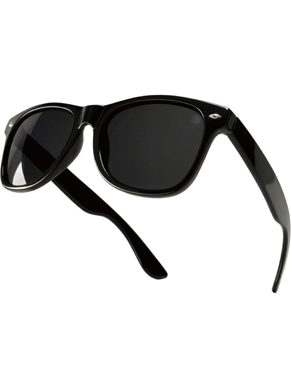 Women's Black Trendy Rectangle Sun Glasses Classic Designer Shade UV Protection